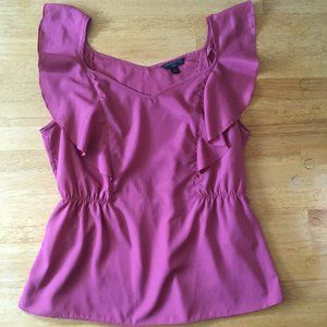 Banana Republic Flutter Sleeve Peplum Tank Blouse
